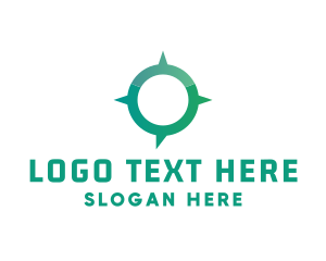 Social Network - Navigation Compass Chat logo design