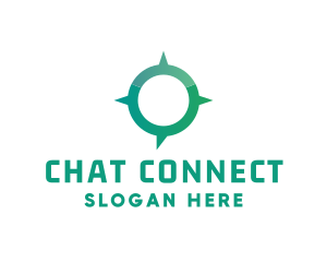 Chatting - Navigation Compass Chat logo design
