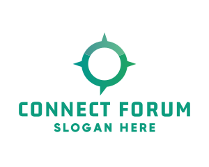 Forum - Navigation Compass Chat logo design