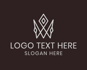 Simple Crown Letter W logo design