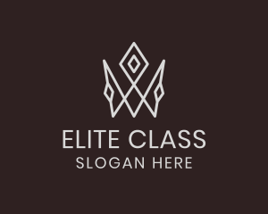 First Class - Simple Crown Letter W logo design