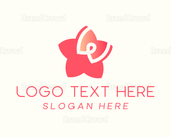 Star Flower Letter W Logo