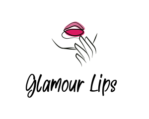 Seductive Pink Lips logo design