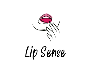 Seductive Pink Lips logo design