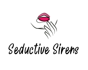 Seductive Pink Lips logo design