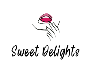 Seductive Pink Lips logo design