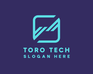 Modern Tech Application logo design