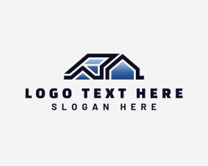 Lease - House Residential Roofing logo design