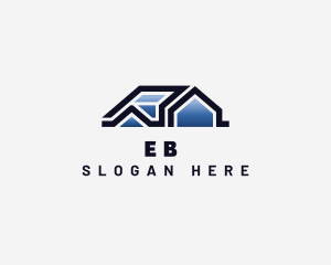Geometric - House Residential Roofing logo design