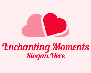 Romantic Heart Cloud logo design