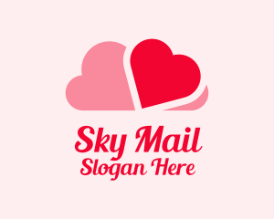 Romantic Heart Cloud logo design