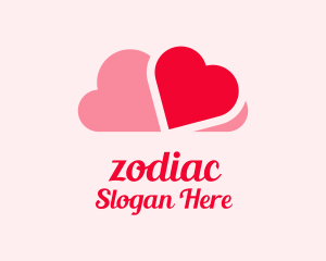 Romance - Romantic Heart Cloud logo design