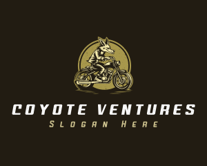 Coyote Motorcycle Rider logo design