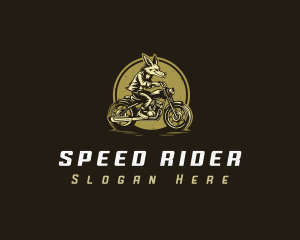 Coyote Motorcycle Rider logo design