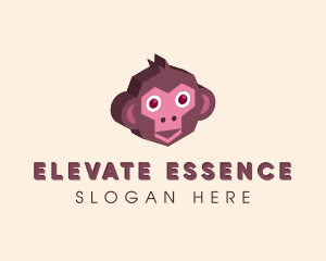 Animal Sanctuary - Isometric Monkey Head logo design