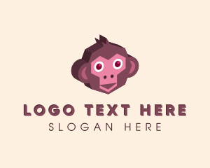 Animal Welfare - Isometric Monkey Head logo design