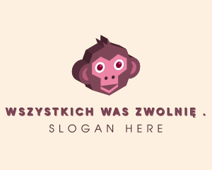 Isometric Monkey Head  logo design