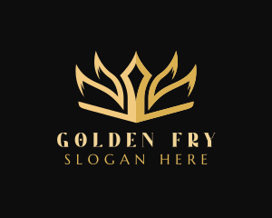 Golden Deluxe Crown logo design