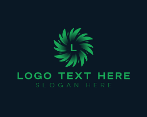 Spa - Eco Nature Leaves logo design