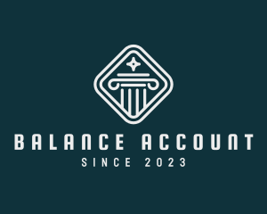 Account - Law Pillar Column Diamond logo design