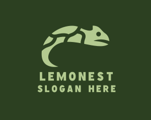Lizard - Green Chameleon Reptile logo design