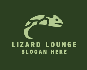 Lizard - Green Chameleon Reptile logo design