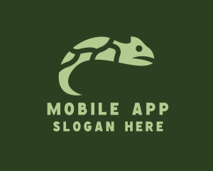 Newt - Green Chameleon Reptile logo design