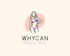 Sexy Woman Swimsuit Logo