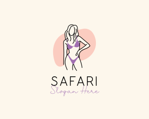 Clothing - Sexy Woman Swimsuit logo design