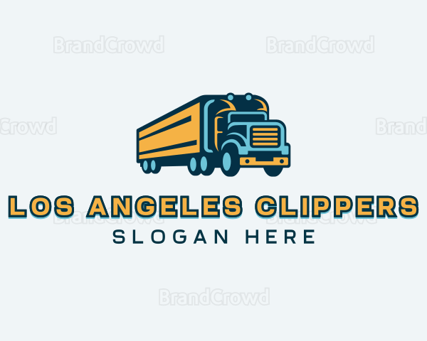 Logistics Delivery Trucking Logo