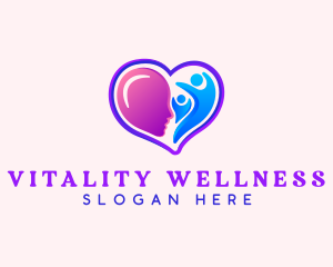 Wellness Therapy Heart logo design