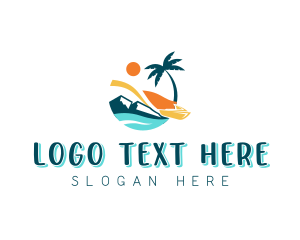 Resort - Vacation Travel Beach Resort logo design