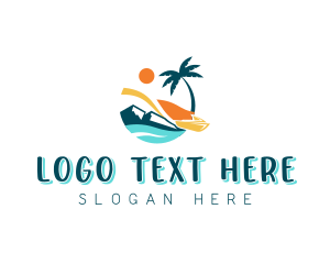 Vacation Travel Beach Resort Logo