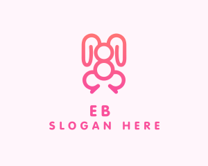 Bunny - Monoline Rabbit Number 8 logo design