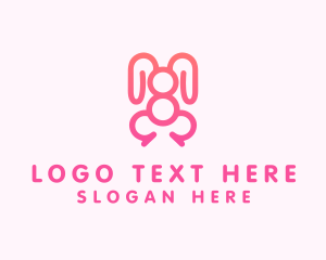 Cute - Monoline Rabbit Number 8 logo design
