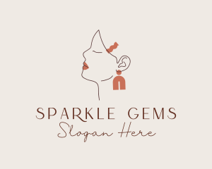 Earrings - Earring Woman Jewelry logo design