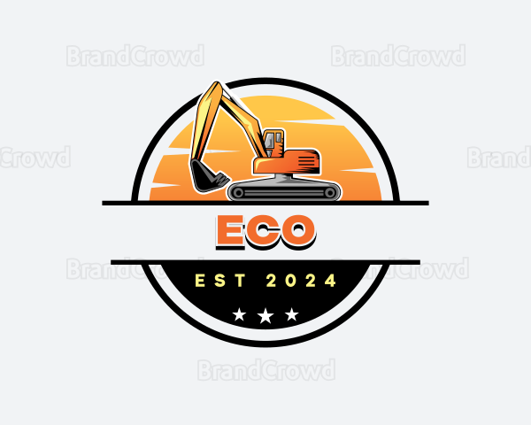 Excavation Machine Construction Logo