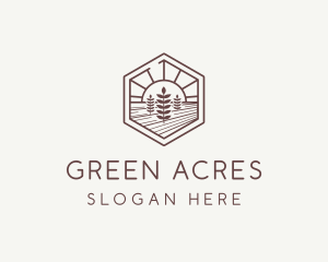 Agriculture Farm Landscape logo design