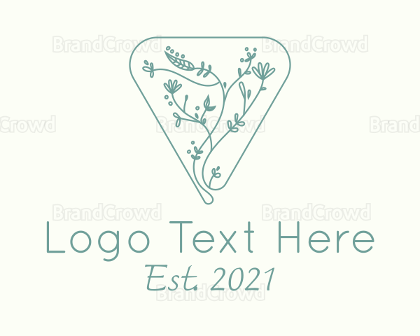 Embroidery Leaf Vine Logo