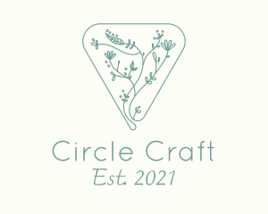 Embroidery Leaf Vine logo design