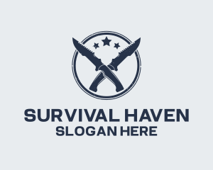 Survival - Utility Knife Tool logo design