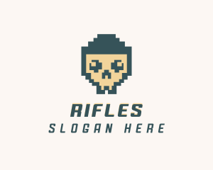 Skull Pixel Tech Logo
