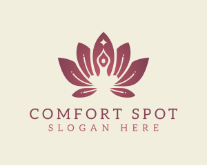 Lotus Star Sitting Meditation logo design