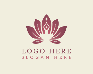 Lotus - Lotus Star Sitting Meditation logo design