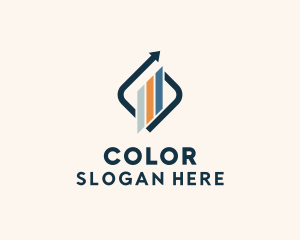 Colorful Financial Arrow  logo design