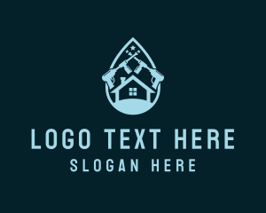 House - House Pressure Cleaning logo design