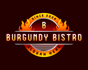 Barbecue Flame Grill logo design