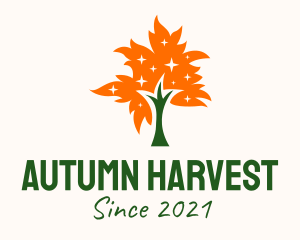 Sparkling Tree Autumn logo design