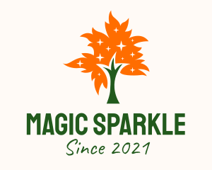 Sparkling Tree Autumn logo design