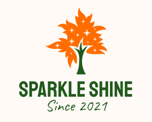 Sparkling Tree Autumn logo design